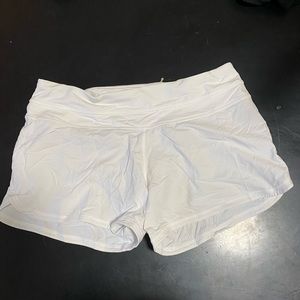 [lululemon] white speed shorts
